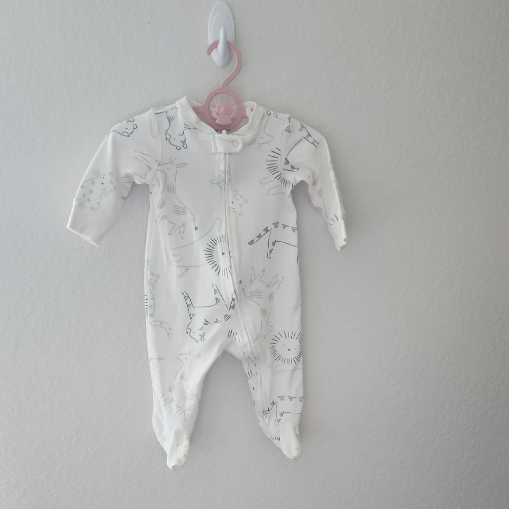 Carter's White Footies One Piece Soft Fabric